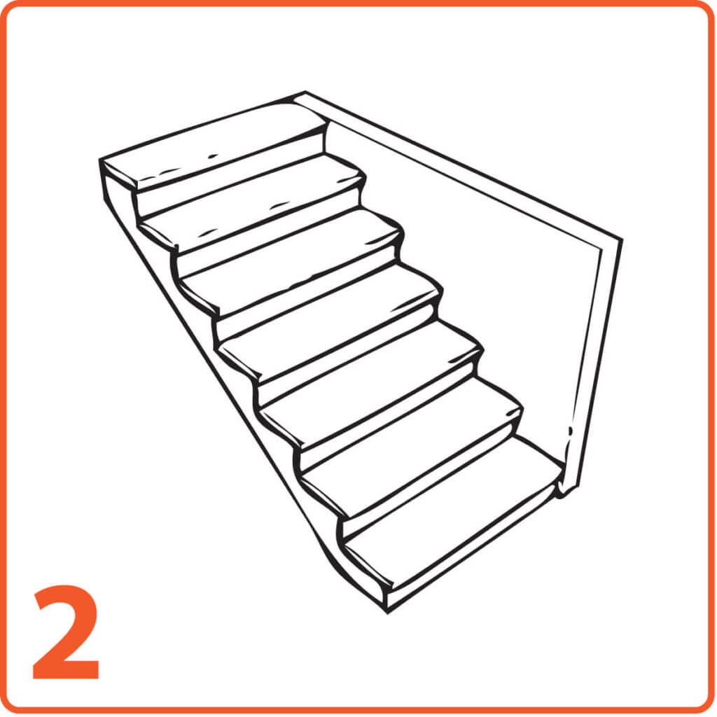schody mikrocement jedna ściana pełne stopnie 
