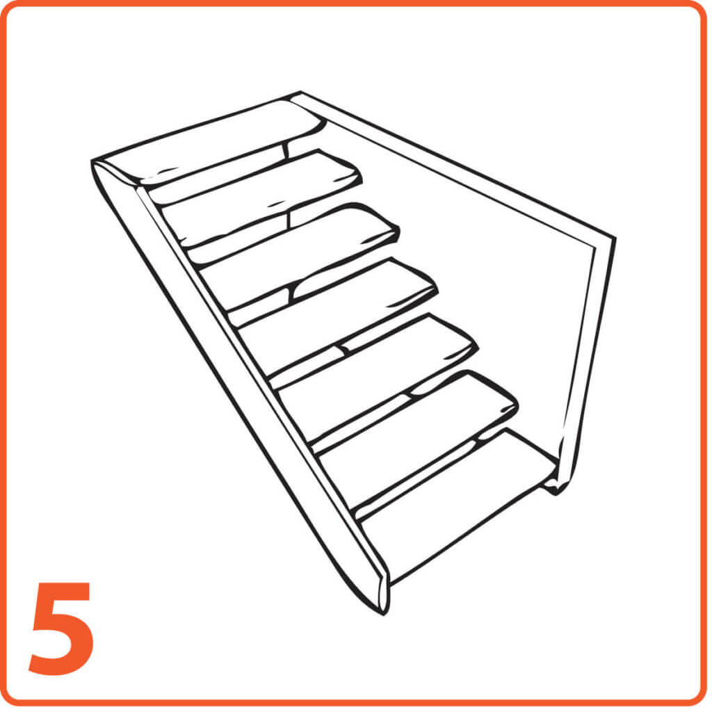 schody mikrocement jedna ściana bez podstopnic